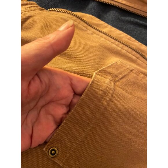 Duluth Trading Co Canvas Heavy Coat Mens XXL Brown Field Barn Chore Workwear - Picture 4 of 14